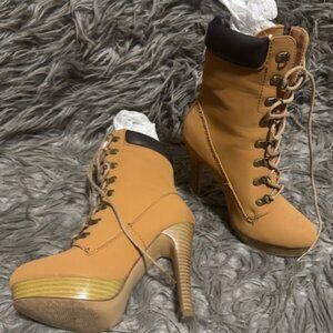 5.5 Brown High Heel Booties